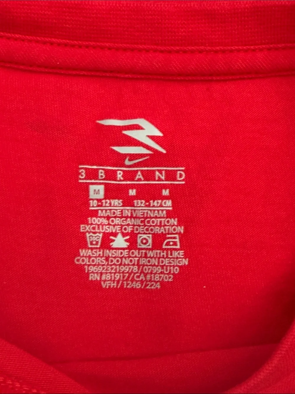 Nike Red Graphic Short Sleeve Tee with Black & White Logo